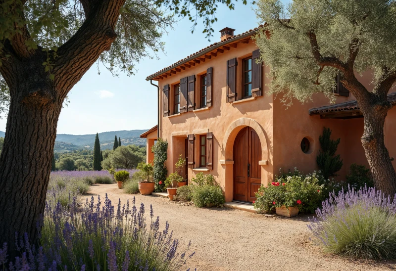 ravalement de façade couleur ocre d'une villa à Marseille